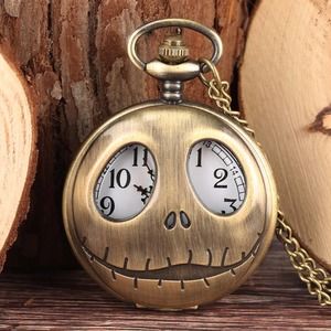 Nightmare Before Christmas Pocket Watch NEW Antique Bronze Jack Skellington